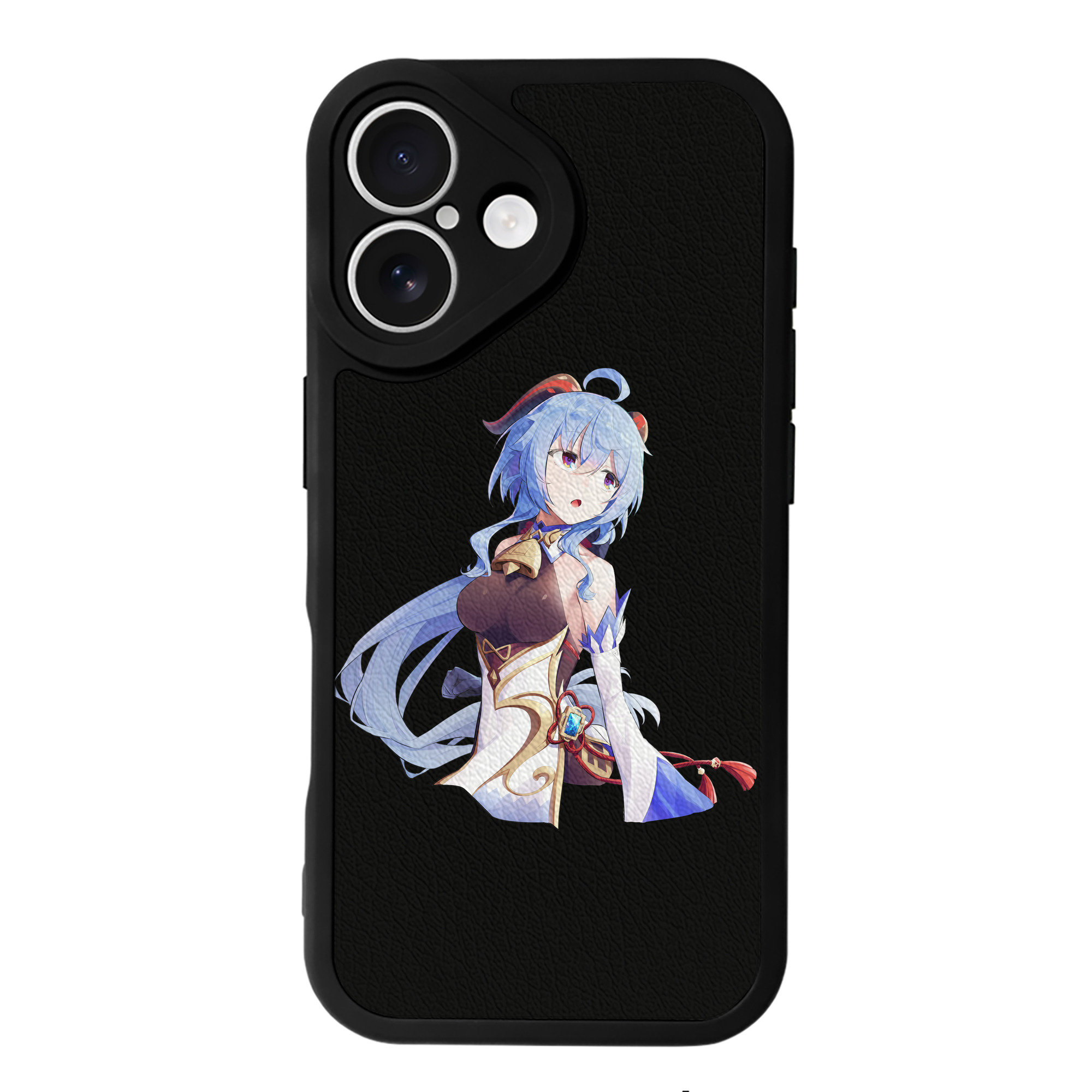 げんし神 甘雨 かんう genshin Ganyu 【iPhone 16シリーズ対応】シリコンスマホケース（レザー調） 材質：シリコン